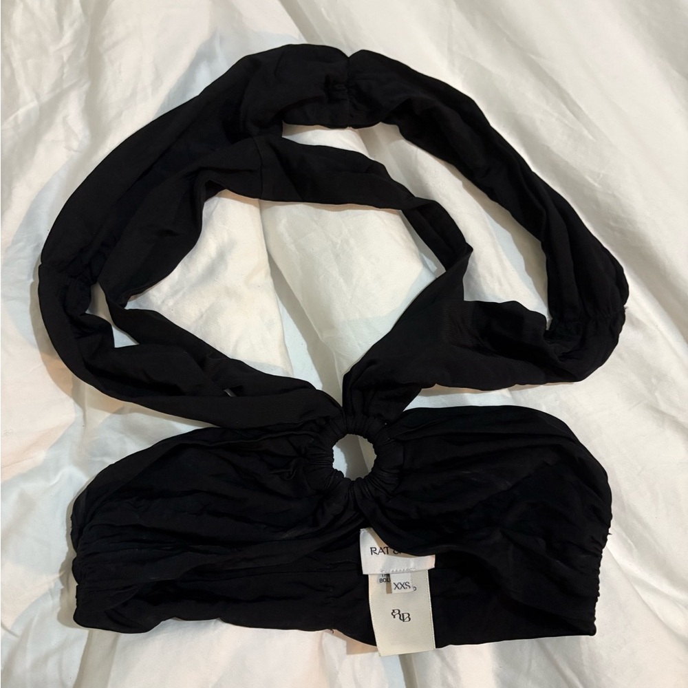 Rat & Boa Black Halter Top